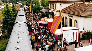 Eisenbahnfest in Stockach in der zweiten Hälfte der 1990er-Jahre.