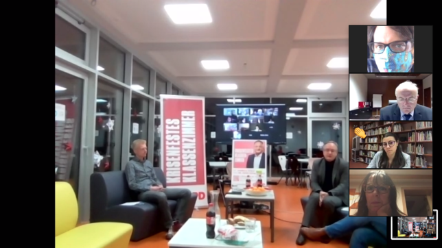 Digitale Runde: Von links SPD-Landtagskandidat Peter Schallmayer und SPD-Fraktionschef Andreas Stoch, zweites kleines Foto von oben ...
