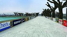 Spektakuläre Idee: Bewerber Heinrich Stracke schlägt eine 100 Meter lange Eisbahn im Stadtgarten vor. Sie würde entlang dem ...