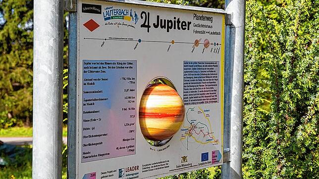 &bdquo;Der Planetenweg Lauterbach&ldquo; beginnt direkt unter der Sonnenkugel vor dem Gedächtnishaus auf dem Mooswaldkopf.