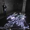 Eine Lichtinstallation bei den Donaueschinger Musiktagen 2018.