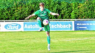 In Torlaune: Justin Groß – hier ein Archivfoto – steuerte drei Treffer zum 6:2-Erfolg des SV RHeintal bei der Spvgg. Wutöschingen bei.