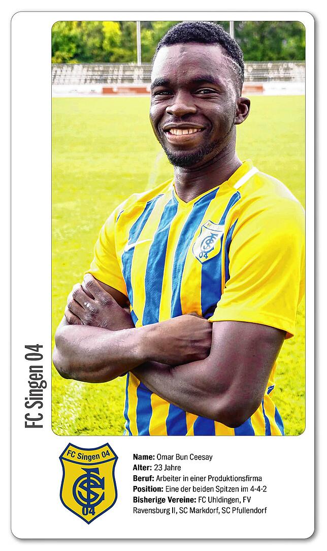 Bild 1: Omar Bun Ceesay will &bdquo;Spaß und Erfolg beim FC Singen 04!&ldquo;