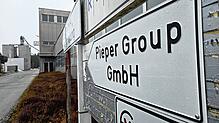 Firmensitz der Pieper Group ist im Gewerbepark am Fohrenwald in Mönchweiler. Auf dem Gelände zeugt nur noch ein Wegweiser vom Bestehen ...