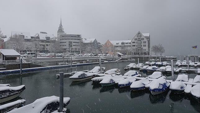 Bild 11: Die Stadt in weiß: Bilder aus dem verschneiten Friedrichshafen