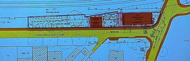 Der Lageplan der Gemeinde Gottmadingen zeigt wo die neue Wohnanlage gebaut werden soll.