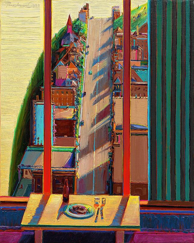 Wayne Thiebaud: Ohne Titel (City View), 1993.