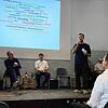 Sie wollen über Ideen und Lösungen sprechen (von links): Sarah Müssig vom Kulturamt, Oberbürgermeister Uli Burchardt, Stuttgarts ...