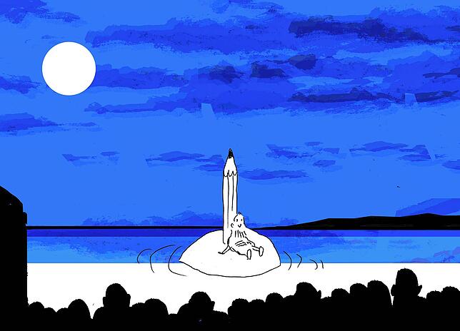 Bild 3: So könnte es auch aussehen: Illustrator Thilo Rothacker entwirft vier alternative Bühnenbilder für die Bregenzer Festspiele