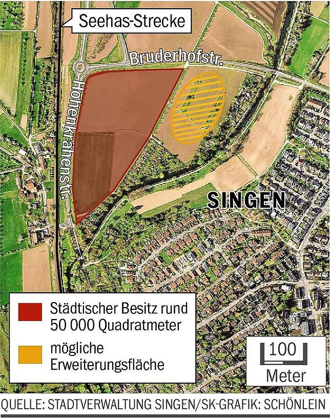 Bild 1: Das ist der Standort für die neue Klinik im Hegau