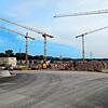 Die Baustelle des Zentralklinikums Lörrach am 25. September 2021. Hier hatten sich drei Bauarbeiter mit Corona infiziert.