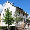 Gespenstische Ruhe vor dem Küssaberger Museum im alten Rathaus in Rheinheim.