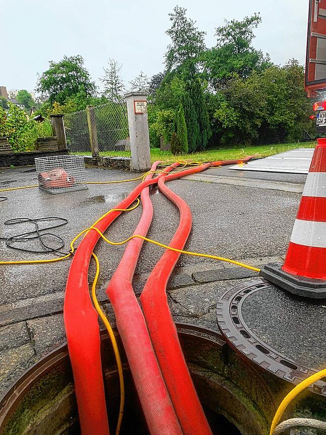 Der betroffene Abwasserkanal. Foto: FFW Stockach