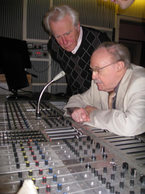 Zwei Techniker der ersten Stunde, die das Mischpult im MPS-Studio konzipiert haben: Tonmeister Rolf Donner und Willi Thanheiser
