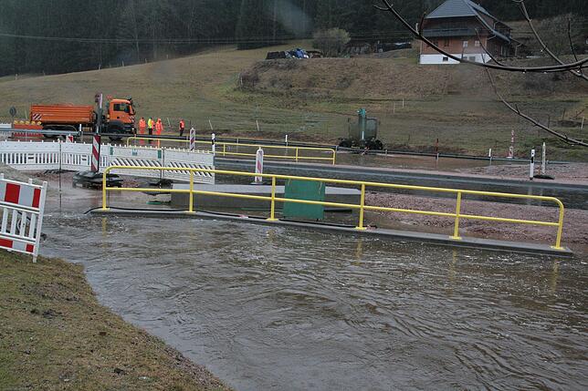 Die neue Brücke in Rohrbach ist nur noch zu erahnen.