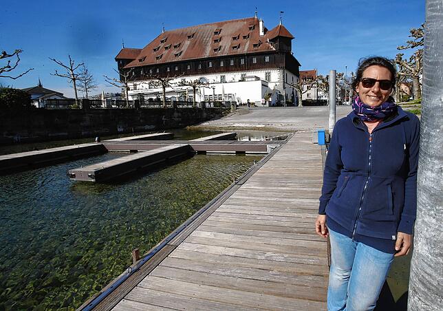 Das Einwassern ist wegen des Schlicks am Rutsch nicht möglich, sagt Christina Helmer von der Bootsvermietung Konstanz Marc Fluck.