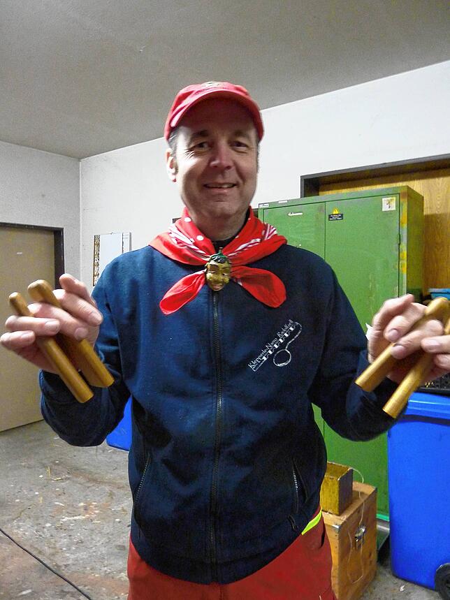 Ausgangsstellung: Markus Kleemann mit den Klepperle.