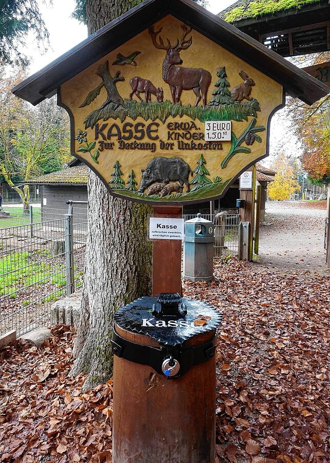 Die neue Kasse beim Eingang zum Wildgehege wird täglich geleert und ist aufbrechsicherer gestaltet.