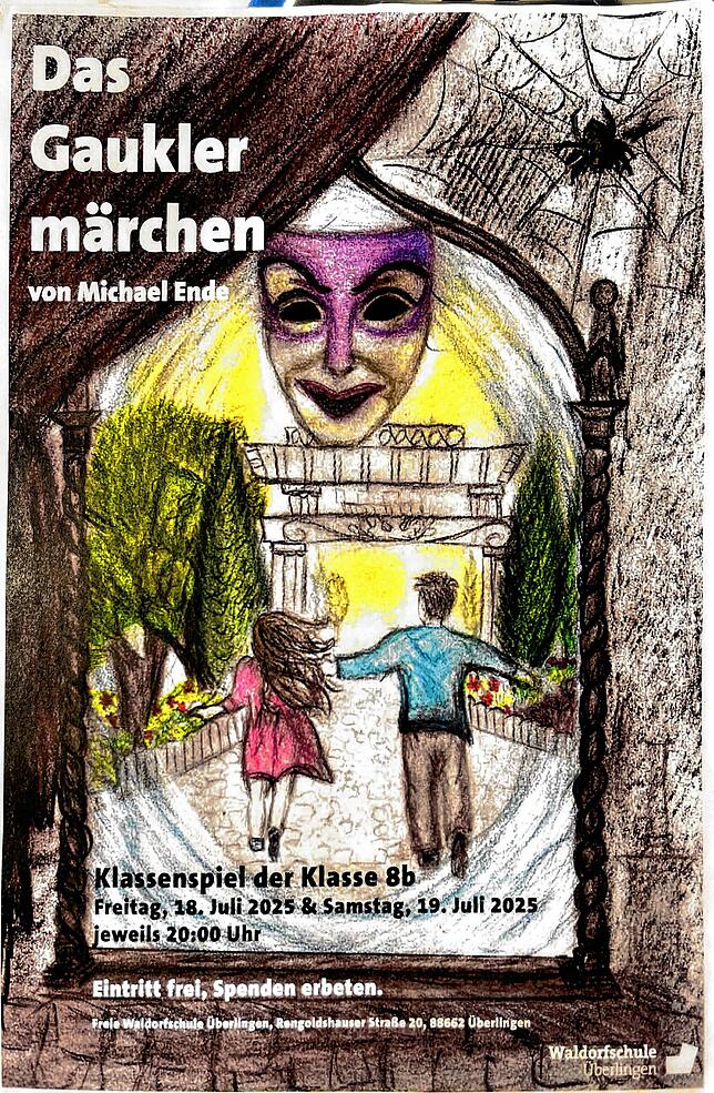 Kunst findet nicht nur auf der Bühne statt, sondern auch daneben: Schülerin Anastasia Schweizer hat die Plakate für das Stück gestaltet.