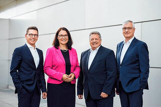 Die Konzerngeschäftsführung: Christian Dummler, Alexandra Mebus, Michael Heidemann, Peter Gerstmann (von links).