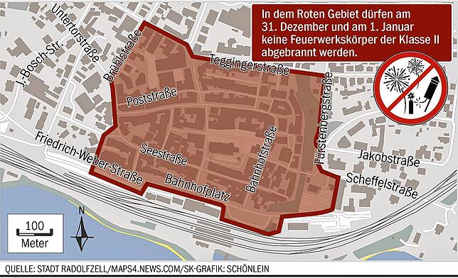 Bild 1: Hier ist Böllern an Silvester verboten! Radolfzell erlässt eine Allgemeinverfügung