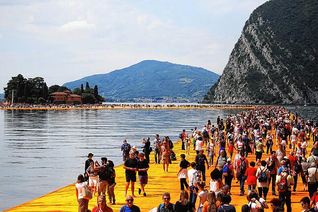 „The Floating Piers“ lautete der Titel seines Projekts am Iseosee in Italien vor vier Jahren.
