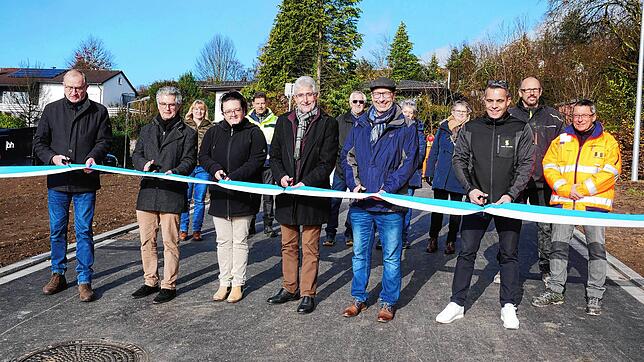 Planer Till O. Fleischer, Frank Lorkowski, Bauamtsleiterin Ramona Meyer, Michael Thater, Christian Raiber und Michael Walliser (von ...