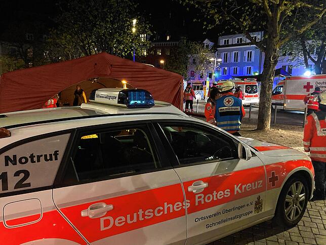 Der Rettungs- und Sanitätsdienst des DRK war mit 67 Personen und 23 Fahrzeugen vor Ort.