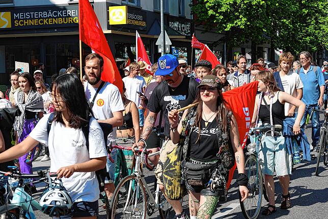 Bild 12: Gemeinsamer Protest am 1. Mai: So gingen Konstanzer und Kreuzlinger auf die Straße