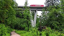 Das Nußbachtalviadukt soll ab 2026/27 saniert werden, wenn es der Haushalt zulässt. Es ist unter anderem geplant, die Tragfähigkeit der ...