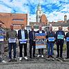 Sie freuen sich auf den dritten „Volksbank Überlingen Run“ (von links): Organisator Markus Duffner, Joost Teelen (La Cucina),Markus Ott ...