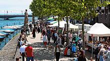 (Archivbild von 2024) Der Flohmarkt am Rheinsteig im vergangenen Jahr: Auf mehreren Kilometern reiht sich Stand an Stand – nicht nur in ...