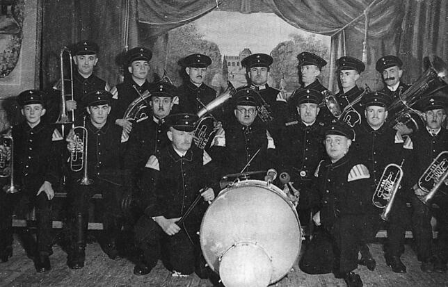 Die Altenburger Feuerwehrmusik im Jahre 1935.