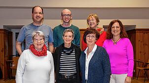 Der Vorstand (v.l): Andreas Duttlinger (Beisitzer), Uli Krause (Kassiererin), Michael Dietmann (Vize-Vorsitzender), Bruni Barabas ...