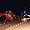 Ein Hubschrauber an der Unfallstelle.