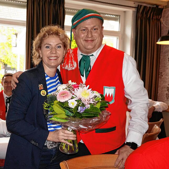 Die „Debütanten“: Bürgermeisterin Petra Dorfmeister und Zunftmeister Tobias Fritz meisterten ihre Auftritte in der Sitzung ...