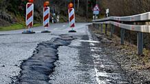 Die L&nbsp;170 in der Wutachschlucht zwischen Abzweig Boll und Schattenmühle senkt sich weiter ab.
