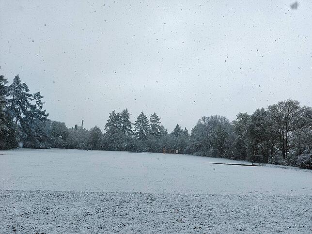 Bild 9: Ein Winterspaziergang im April: So sieht es in Villingen und St. Georgen am Sonntagmorgen aus