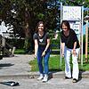 Antonia Korner, DHBW-Studentin beim Amt für Tourismus, Kultur und Marketing, und Sandra Domogalla, Leiterin des Kulturamts, freuen sich ...