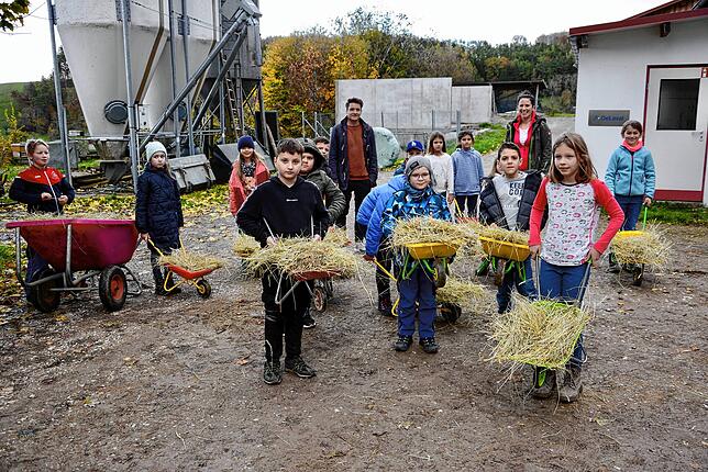 Mit der Landwirtschaft auf Du und Du: Im Rahmen des Projekts „Lernort Bauernhof“ besuchen Schülergruppen auch den Lindenhof ...