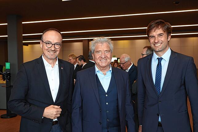 Der Konstanzer Oberbürgermeister Uli Burchardt, Altlandrat Frank Hämmerle, Landrat Zeno Danner.
