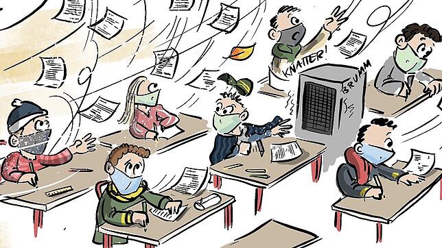 Lüften, Lüfter, Masken: Gerade die Schüler haben es in der Pandemie nicht leicht.