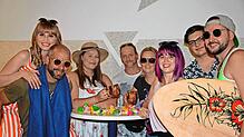 Die Akteure der Burgzunft Hammereisenbach freuen sich auf die Aufführungen (von links): Lisa Willmann, Christopher Preisinger, Sabrina ...