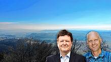 Der Linzgau lässt sich landschaftlich durch seine vielen kleinen Hügel und starken Höhenunterschiede erkennen. Vom Turm Hohenbodman auf ...