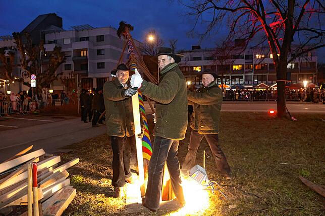 Bild 37: In Petershausen steht der Narrenbaum! Alle Fotos vom Freitagabend