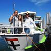 Sie wollen endlich wieder mit ihrem Motorschiff Möwe fahren und gute Gastgeber sein dürfen (von links): Ralph, Alina und Alexandra Gieß. ...