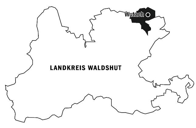 Wutach liegt im Norden des Landkreises Waldshut.