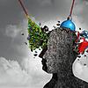 So fühlt sich mancher Depressiver: Der Kopf fühlst sich wie versteinert an, auch an Weihnachten.