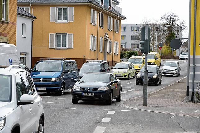 Hauptverkehrsader Bertholdstraße Villingen.