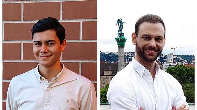 Zwei Vertreter der jungen FDP-Generation: Tassilo Stewanowitsch aus Allensbach, Kreisvorsitzender der Jungen Liberalen, und Philip ...